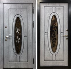 Входная металлическая Дверь Монарх-2 с окном и ковкой - фото 5152