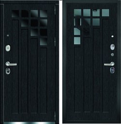 Входная металлическая дверь Grand Luxe с окном и ковкой - фото 5363