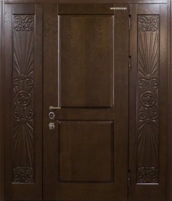Двупольная входная дверь Этюд-2 для частного дома - фото 5404