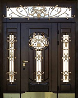 Двуполая входная дверь Сицилия 3 полки ( Любой размер ) - фото 5462