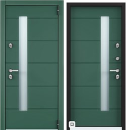 Входная эмалированная дверь Норвегия Green - фото 5610
