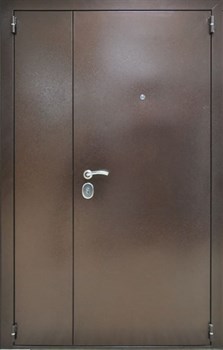 Двустворчатая входная дверь Эконом металл - фото 6024