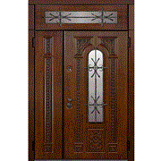 Двустворчатая входная дверь Лацио с фрамугой