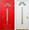 Входная эмалированная дверь Кармелита Red с Окном - фото 5410