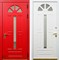Входная эмалированная дверь Кармелита Red с Окном - фото 5609
